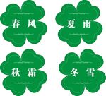 花朵门牌