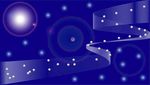 蓝底星球科技素材