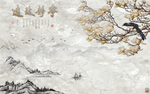 石纹山水背景墙