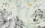 山水画背景墙