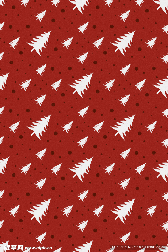 圣诞树元素红色背景