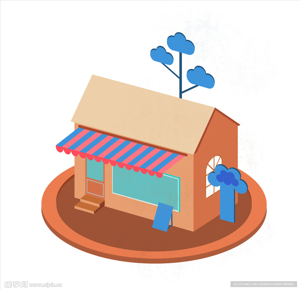 小屋插画