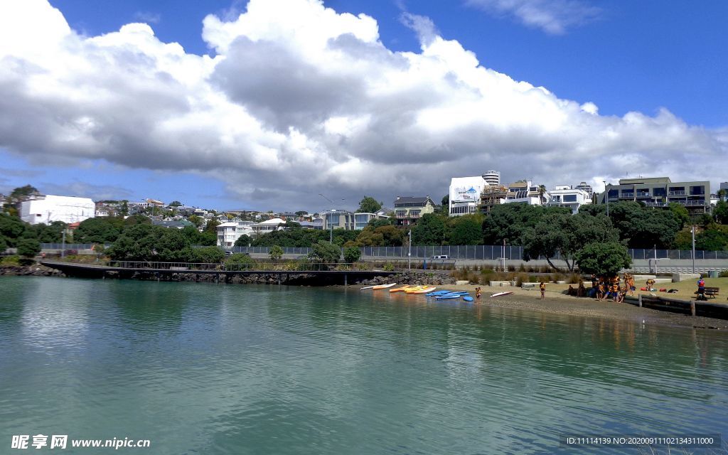 奥克兰城市海滨风景