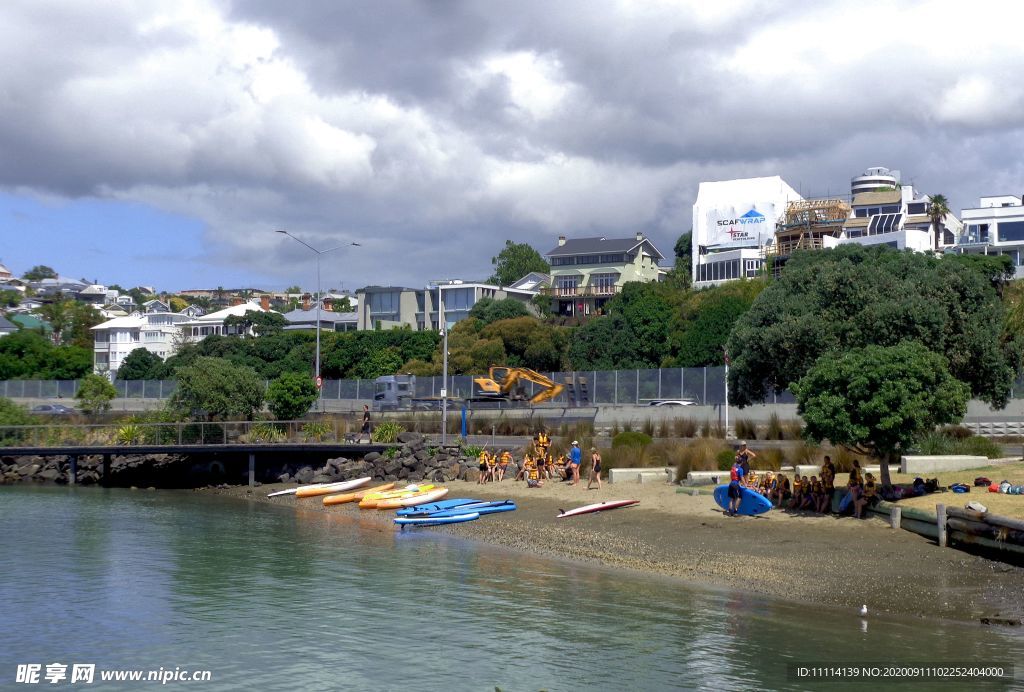 奥克兰城市海滨风景