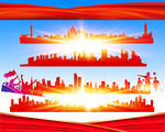 城市剪影光效