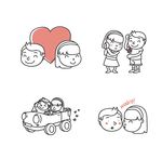 手绘情侣婚礼请柬