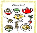 手工绘制中国食品