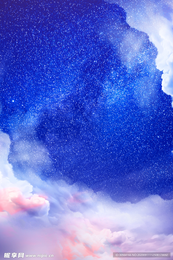 星空天空云彩海报背景素材