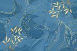 蓝色复古烫金背景素材