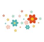 彩色花朵 矢量 素材
