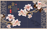新中式背景墙