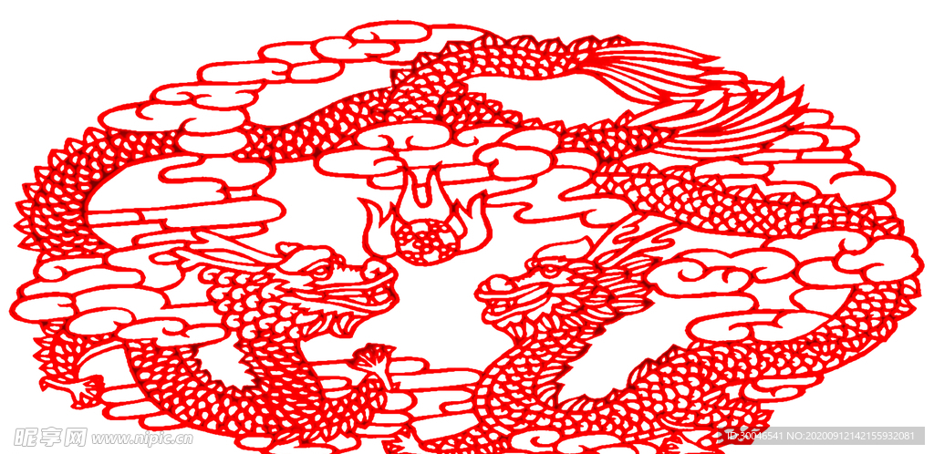 龙线稿