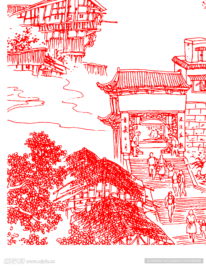 古代 线稿