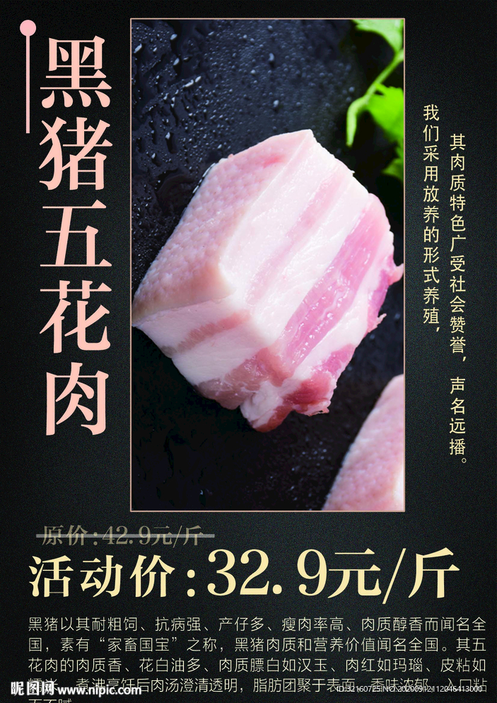 猪肉海报五花肉海报