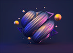 抽象球体C4D模型