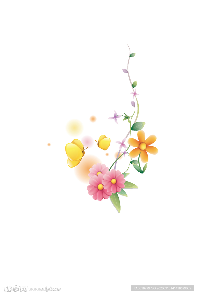 鲜花印花