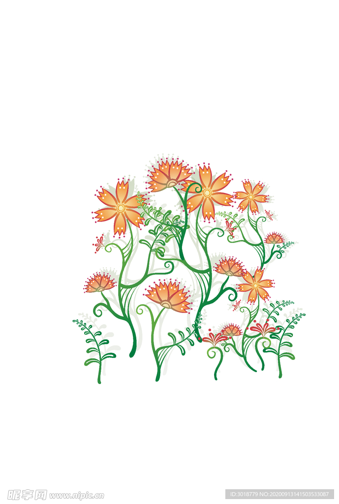 鲜花印花