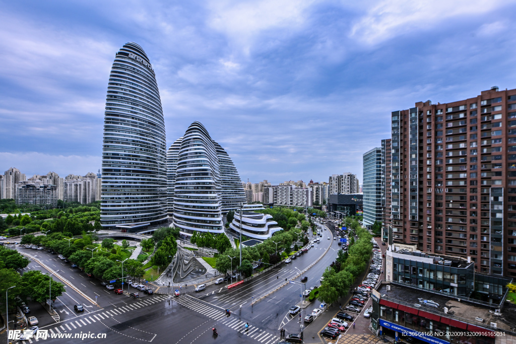 城市建筑企业街道背景素材