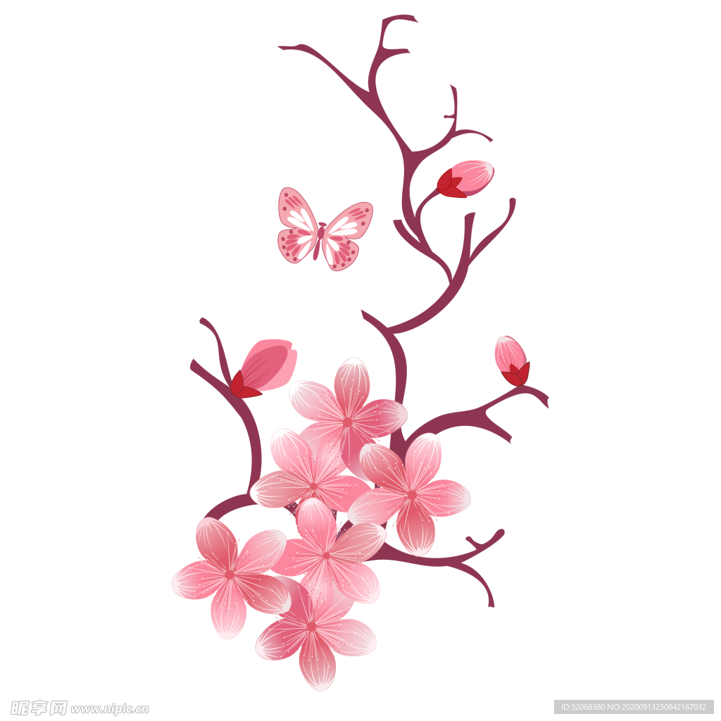 手绘植物花卉