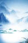 中国风山水画