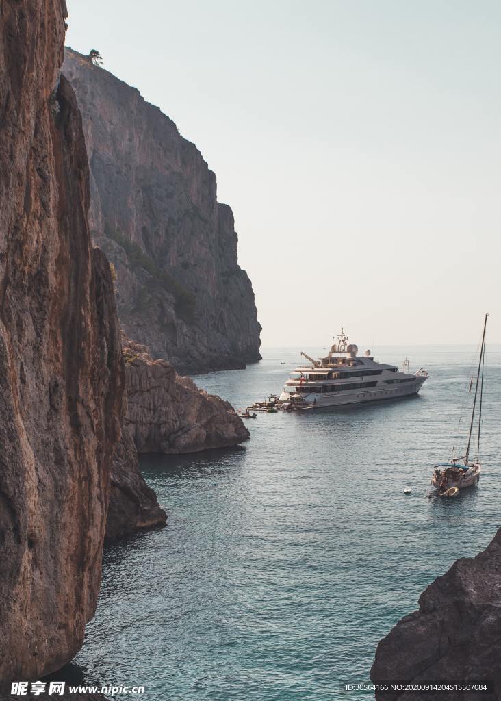 海边船只游艇旅游旅行背景