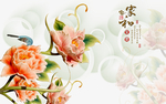 花卉背景墙