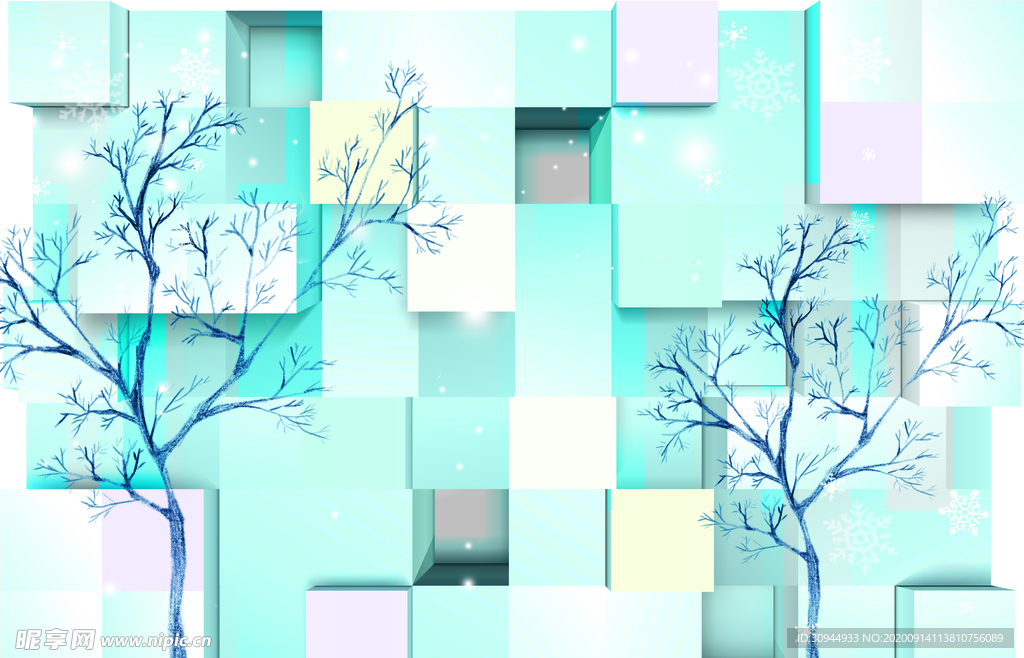 3D花背景墙