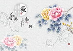 3D花背景墙