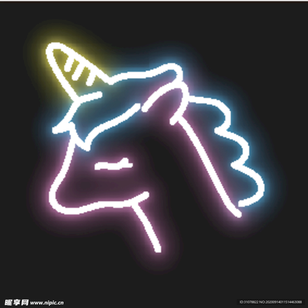 霓虹灯发光创意图案