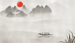 中国风新中式山水画