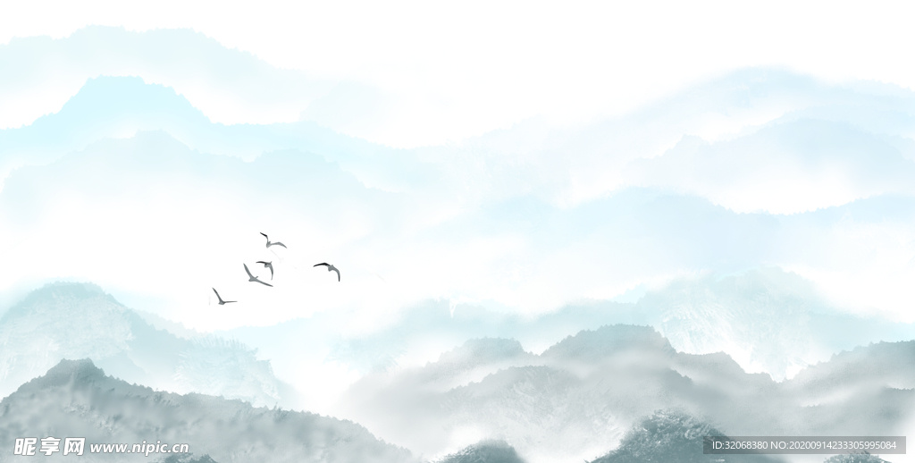 中国风新中式山水画
