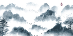 中国风新中式山水画