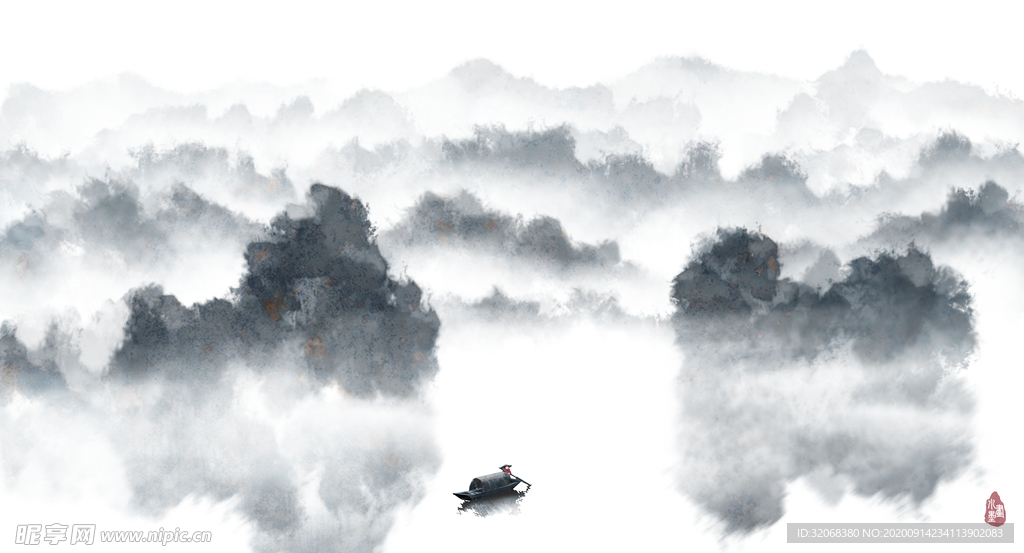 中国风新中式山水画