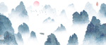 中国风新中式山水画
