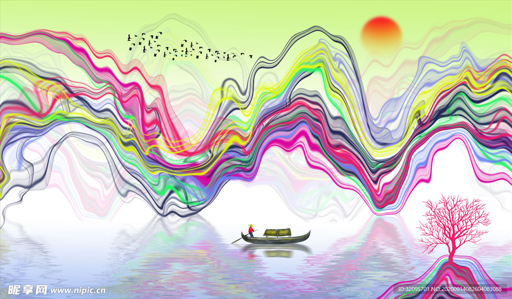 抽象山水画