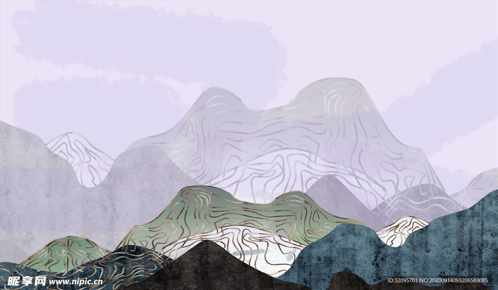 水墨画 背景墙