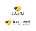 熊小米儿童游泳成长乐园logo