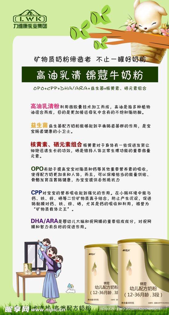 力维康锦蔻奶粉配方