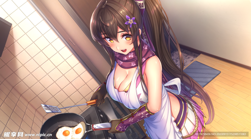 彩色动漫人物插画背景