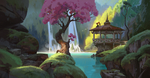 彩色动漫人物插画背景