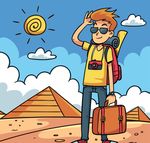 埃及旅行男子