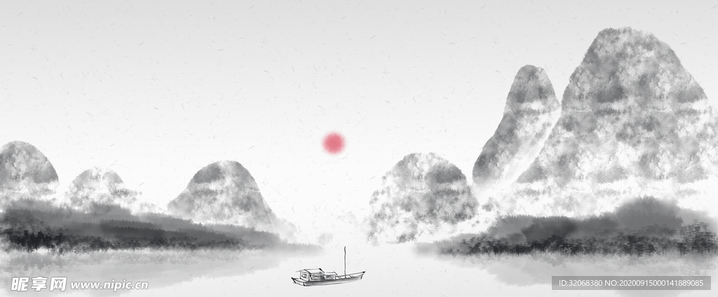 中国风新中式山水画