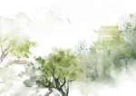 中国风新中式山水画