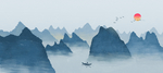 中国风新中式山水画