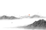 中国风新中式山水画  山