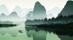 中国风新中式山水画