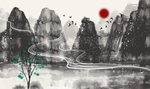 中国风新中式山水画