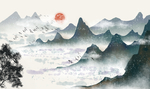 中国风新中式山水画