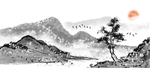 中国风新中式山水画