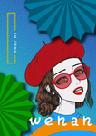 人物海报 扇子海报